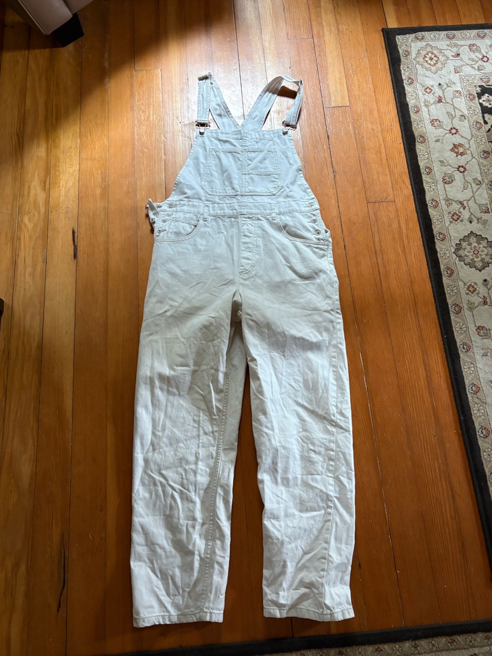 Free People White Overalls